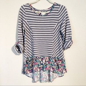 Postmark | Anthropologie Striped & Floral Peplum